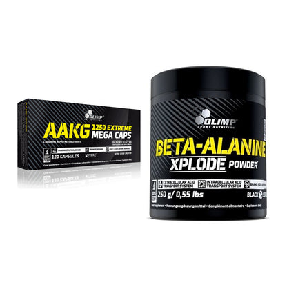 Pump-Set: Olimp AAKG Extreme Mega Caps + Olimp Beta-Alanine Xplode – alle enthaltenen Artikel