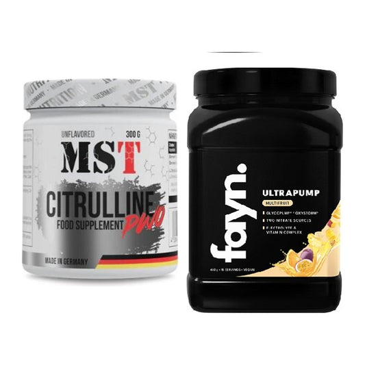 Pump-Set: MST Citrulline Malat 300g + Fayn. Ultrapump 450g (Peach Ice – alle enthaltenen Artikel