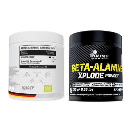 Pump-Set: MST Arginine HCL + Olimp Beta-Alanine Xplode Powder – alle enthaltenen Artikel
