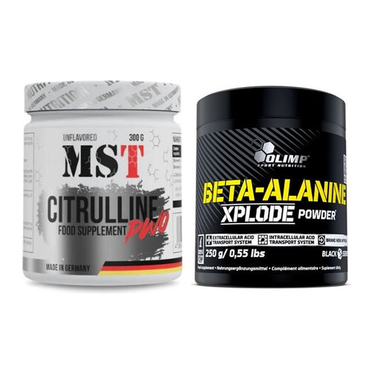 Pump-Set: MST Citrulline Malat 300g + Olimp Beta-Alanine Xplode Powder – alle enthaltenen Artikel