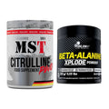 Pump-Set: MST Citrulline Malat 500g + Olimp Beta-Alanine Xplode Powder – alle enthaltenen Artikel