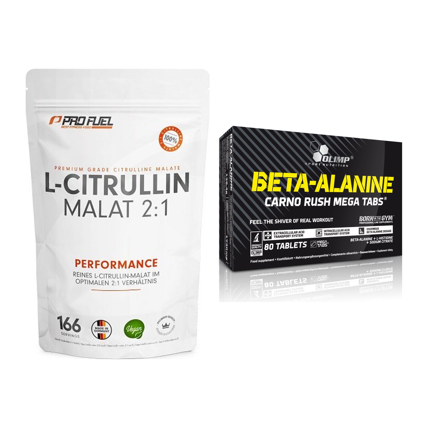 Pump-Set: ProFuel L-Citrullin Malat + Olimp Beta-Alanin Carno Rush – alle enthaltenen Artikel