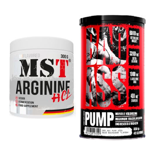 Pump-Set: MST Arginine HCL + BAD ASS Pump – alle enthaltenen Artikel