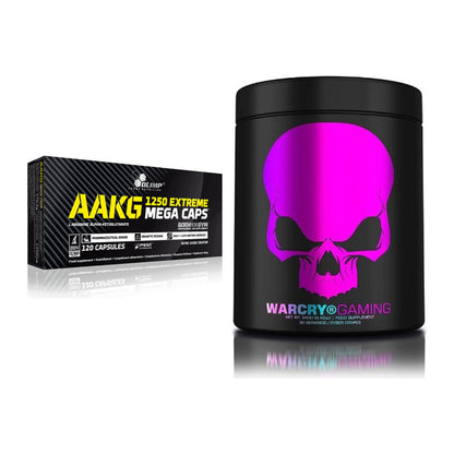 Pump-Set: Olimp AAKG Extreme Mega Caps + Genius Nutrition Warcry – alle enthaltenen Artikel
