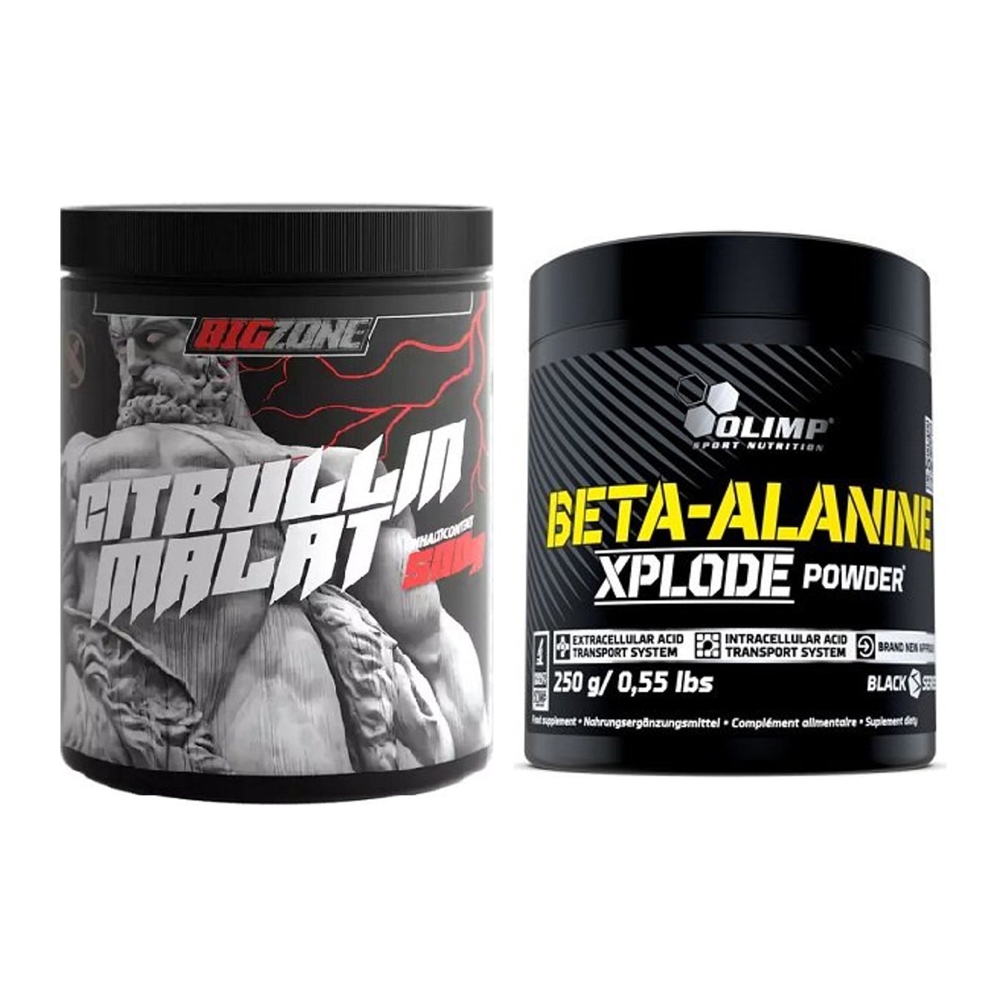 Pump-Set: Big Zone Citrullin Malat + Olimp Beta-Alanine Xplode Powder – alle enthaltenen Artikel