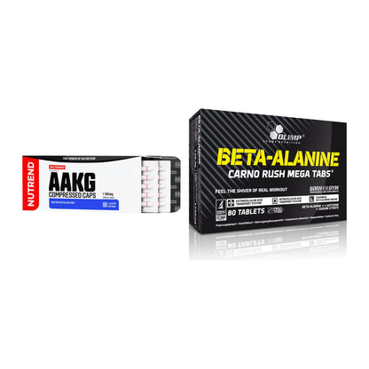Pump-Set: Nutrend AAKG Compressed + Olimp Beta-Alanin Carno Rush – alle enthaltenen Artikel