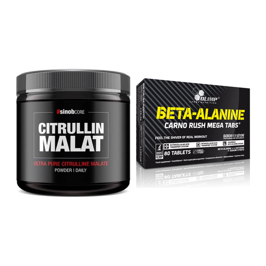 Pump-Set: Sinob Core L-Citrullin Malat + Olimp Beta-Alanin Carno Rush – alle enthaltenen Artikel