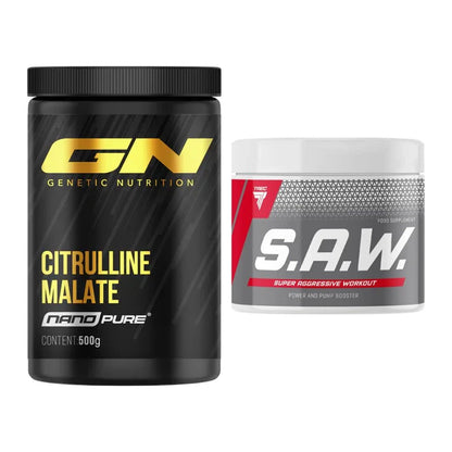 Pump-Set: GN Citrulline Malate + Trec Nutrition SAW Booster 200g – alle enthaltenen Artikel