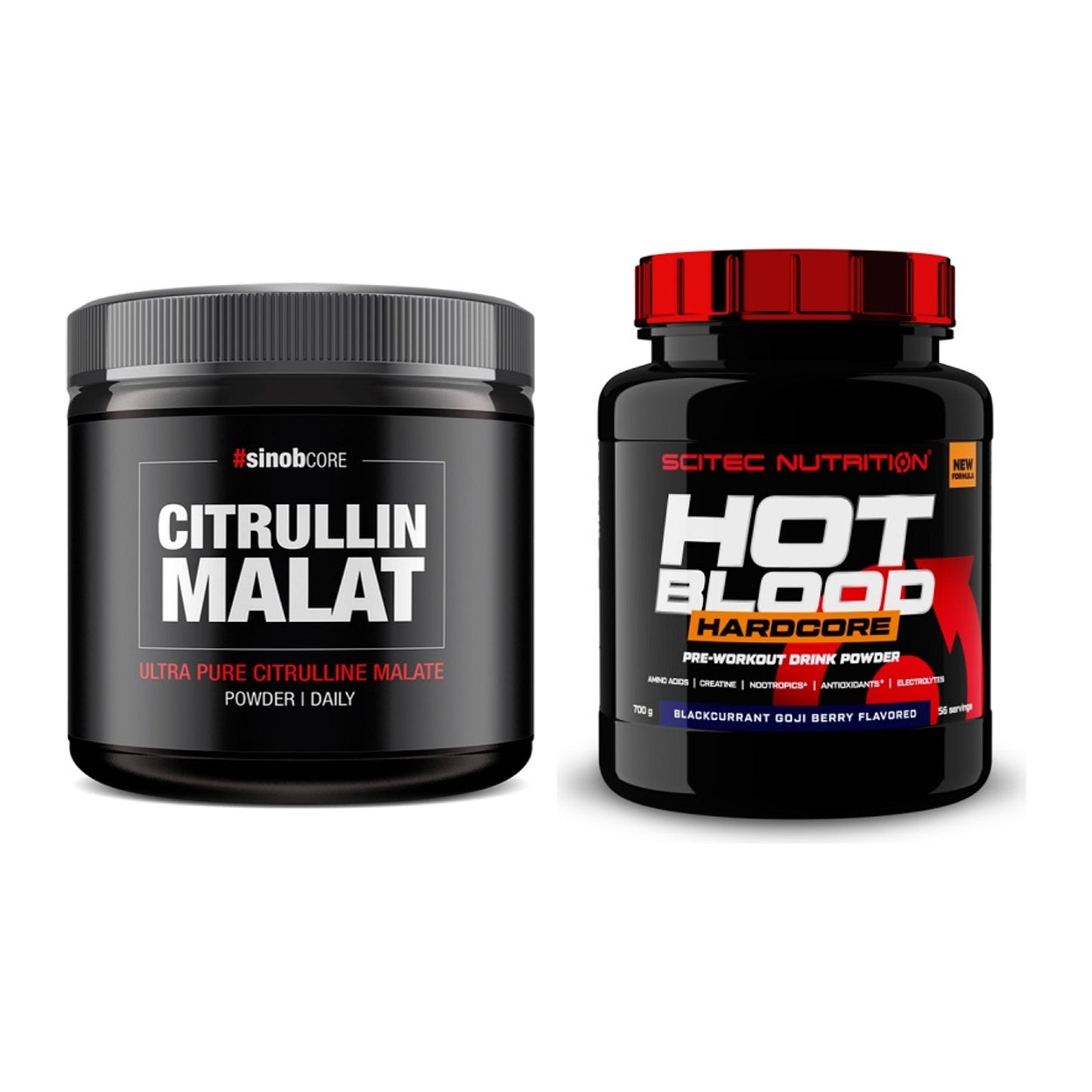 Pump-Set: Sinob Core L-Citrullin Malat + Scitec Hot Blood Hardcore – alle enthaltenen Artikel