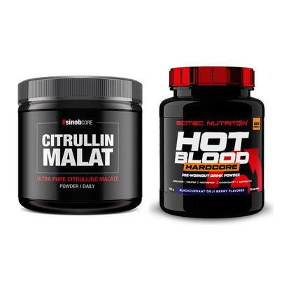 Pump-Set: Sinob Core L-Citrullin Malat + Scitec Hot Blood Hardcore – alle enthaltenen Artikel