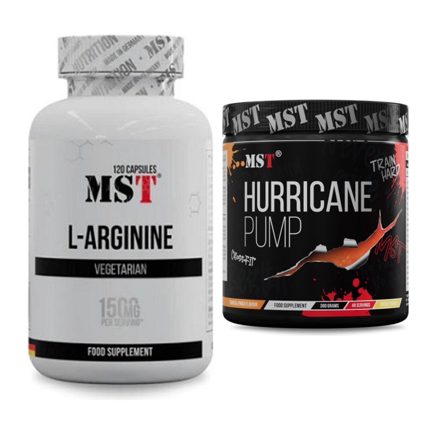 Pump-Set: MST L-Arginine 120 Kaps. + MST Hurricane Pump – alle enthaltenen Artikel