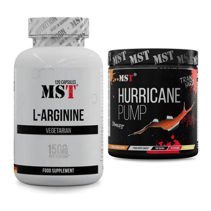 Pump-Set: MST L-Arginine 120 Kaps. + MST Hurricane Pump – alle enthaltenen Artikel