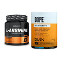 Pump-Set: BioTech L-Arginin + Bulk Dope Pre-Workout 30 Serv. – alle enthaltenen Artikel