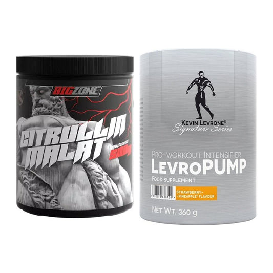 Pump-Set: Big Zone Citrullin Malat + Kevin Levrone Levro Pump 360g – alle enthaltenen Artikel