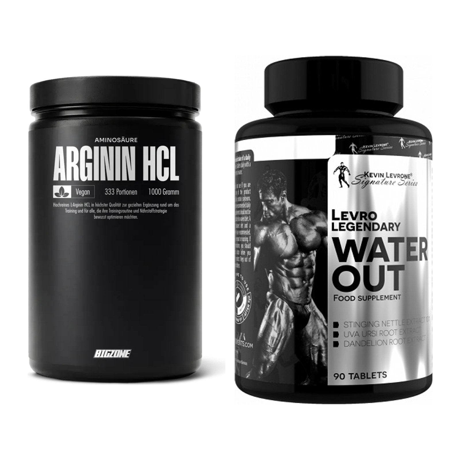 Pump-Set: Big Zone L-Arginin + Kevin Levrone LevroLegendary Water – alle enthaltenen Artikel