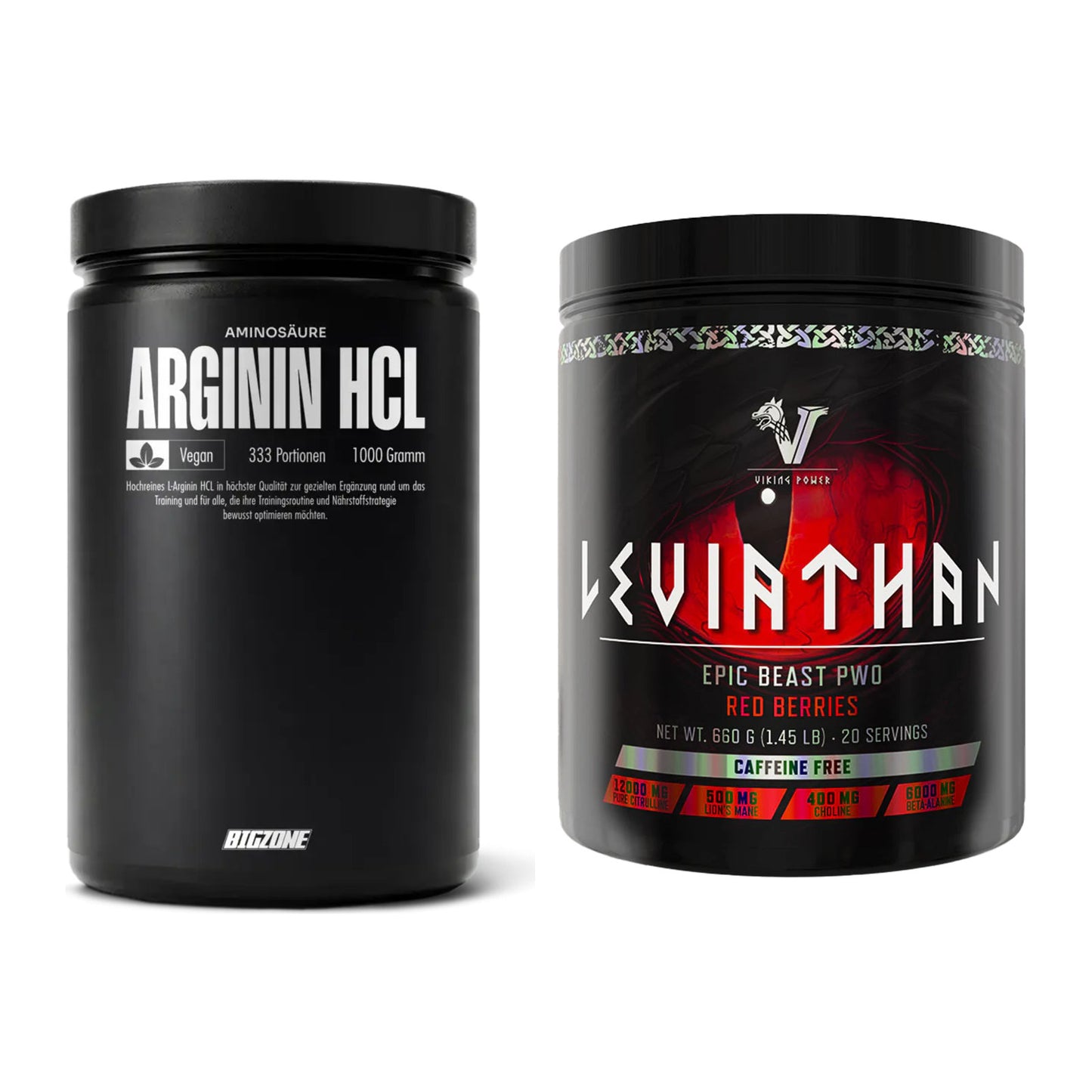 Pump-Set: Big Zone L-Arginin + Viking Power Leviathan Hardcore – alle enthaltenen Artikel