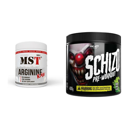 Pump-Set: MST Arginine RAW + AK47 Labs Schizo Pre-Workout – alle enthaltenen Artikel