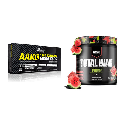 Pump-Set: Olimp AAKG Extreme Mega Caps + Redcon1 Total War PUMP – alle enthaltenen Artikel