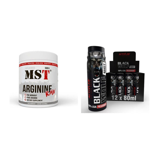 Pump-Set: MST Arginine RAW + Activlab Black Wolf Preworkout – alle enthaltenen Artikel