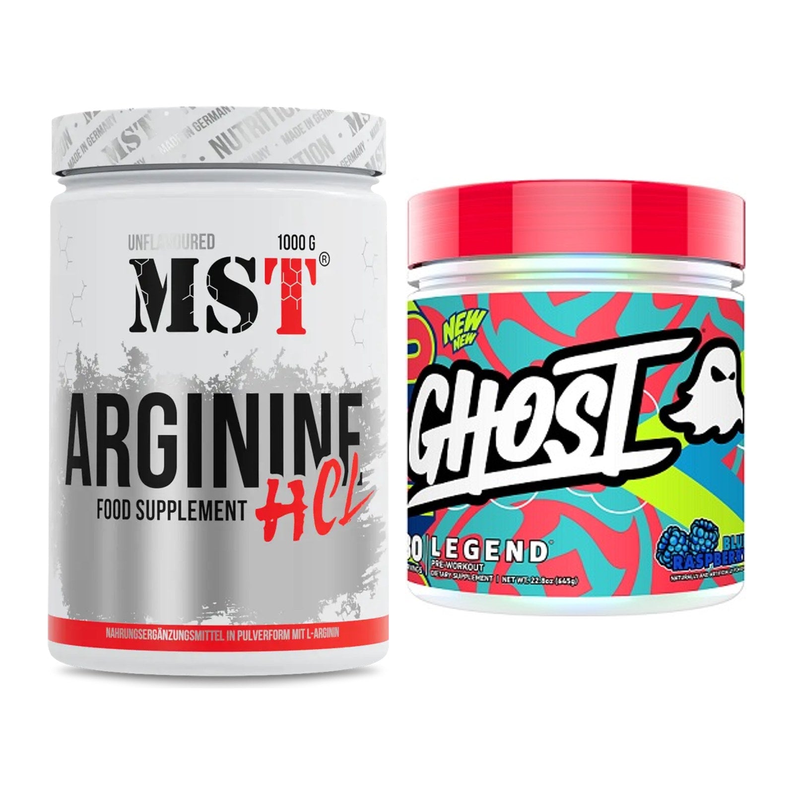 Pump-Set: MST Arginine HCL + Ghost Legend V4 30 Serv. – alle enthaltenen Artikel