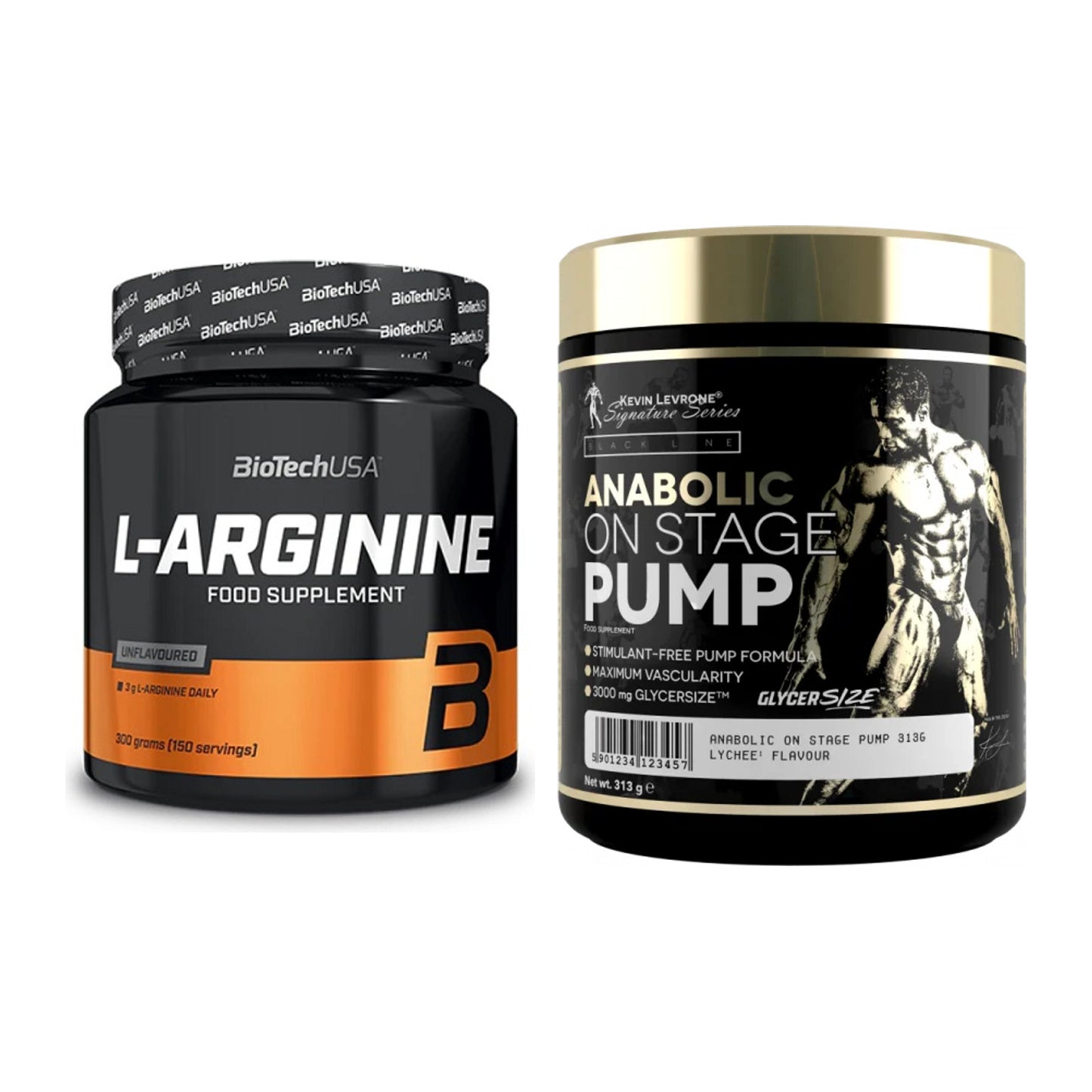 Pump-Set: BioTech L-Arginin + Kevin Levrone Anabolic On Stage – alle enthaltenen Artikel