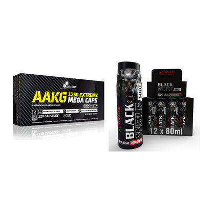 Pump-Set: Olimp AAKG Extreme Mega Caps + Activlab Black Wolf – alle enthaltenen Artikel