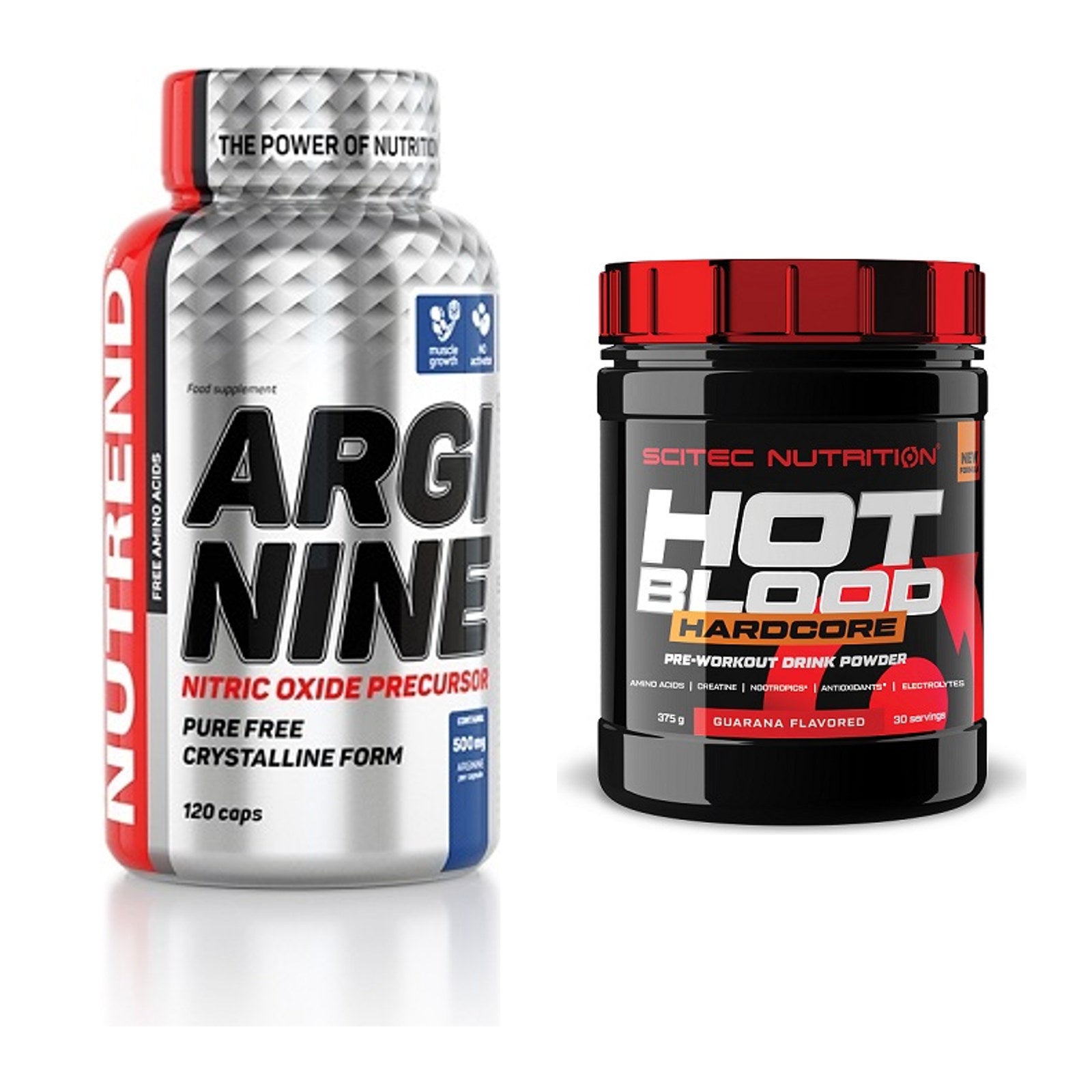 Pump-Set: Nutrend Arginine + Scitec Hot Blood Hardcore – alle enthaltenen Artikel