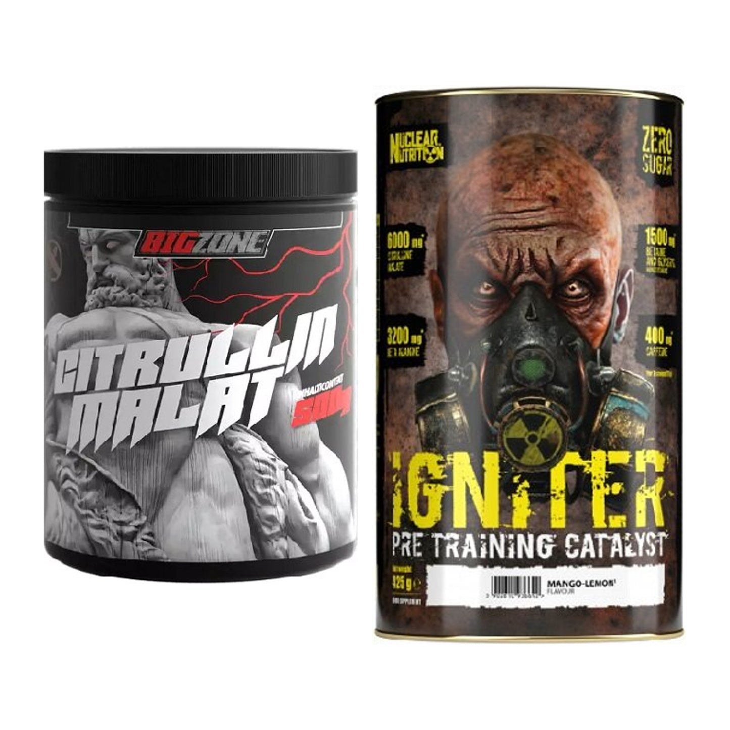 Pump-Set: Big Zone Citrullin Malat + Nuclear Nutrition IGNITER Booster – alle enthaltenen Artikel