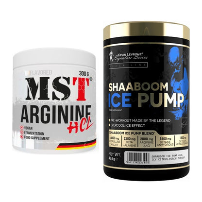 Pump-Set: MST Arginine HCL + Kevin Levrone Shaaboom Ice Pump – alle enthaltenen Artikel