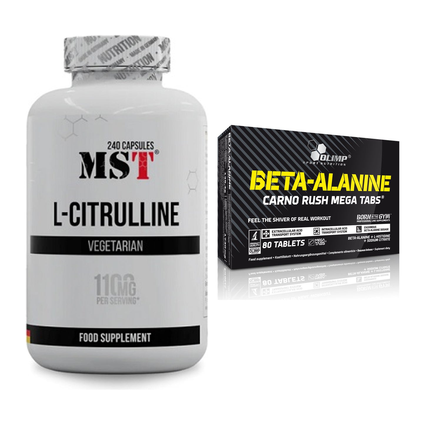 Pump-Set: MST Citrulline + Olimp Beta-Alanin Carno Rush – alle enthaltenen Artikel