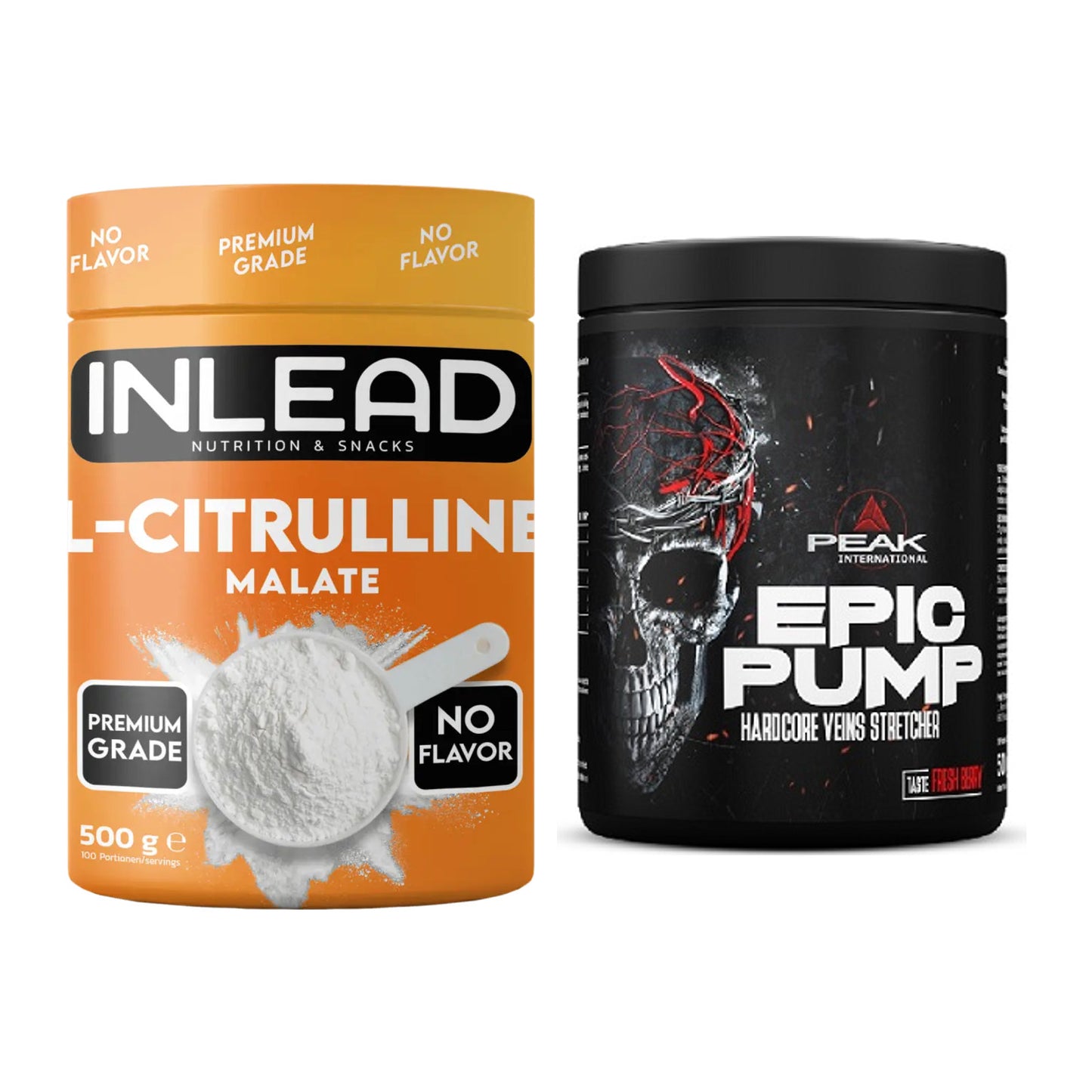 Pump-Set: INLEAD L-Citrullin Malat 2:1 + Peak EPIC Pump – alle enthaltenen Artikel