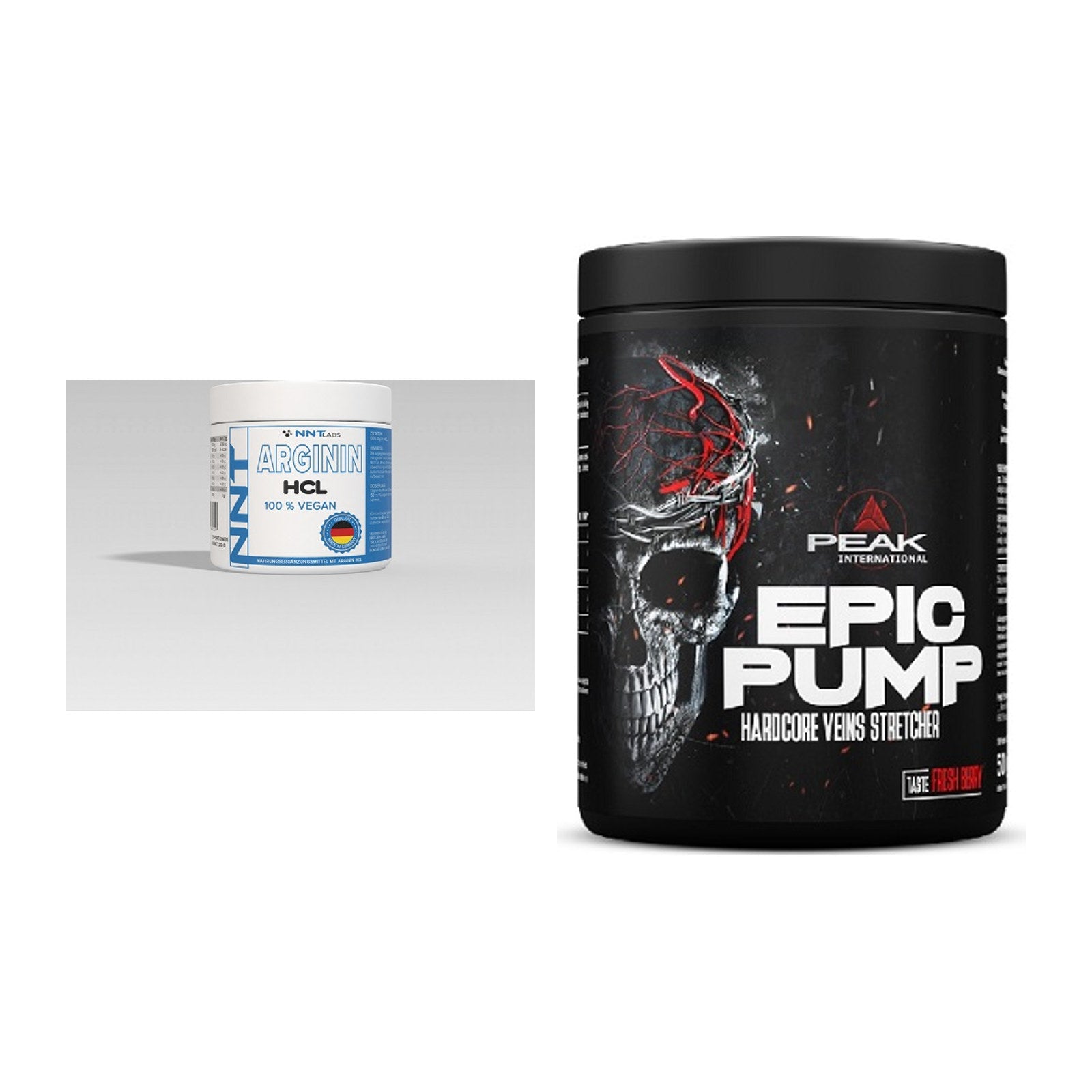 Pump-Set: NNT Arginin + Peak EPIC Pump – alle enthaltenen Artikel