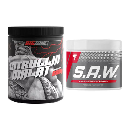 Pump-Set: Big Zone Citrullin Malat + Trec Nutrition SAW Booster – alle enthaltenen Artikel