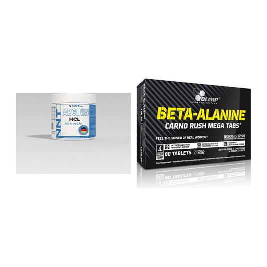 Pump-Set: NNT Arginin + Olimp Beta-Alanin Carno Rush – alle enthaltenen Artikel