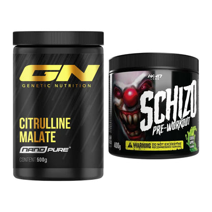 Pump-Set: GN Citrulline Malate + AK47 Labs Schizo Pre-Workout – alle enthaltenen Artikel