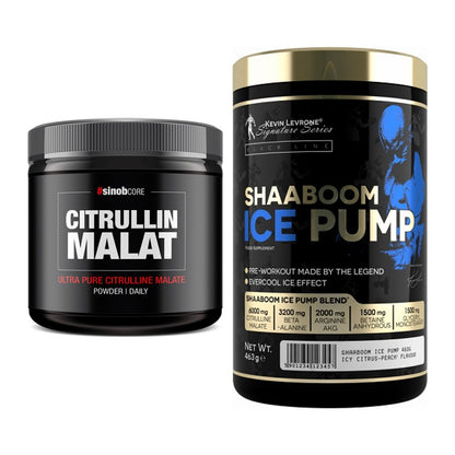Pump-Set: Sinob Core L-Citrullin Malat + Kevin Levrone Shaaboom Ice – alle enthaltenen Artikel