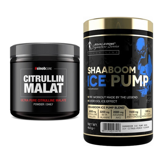Pump-Set: Sinob Core L-Citrullin Malat + Kevin Levrone Shaaboom Ice – alle enthaltenen Artikel