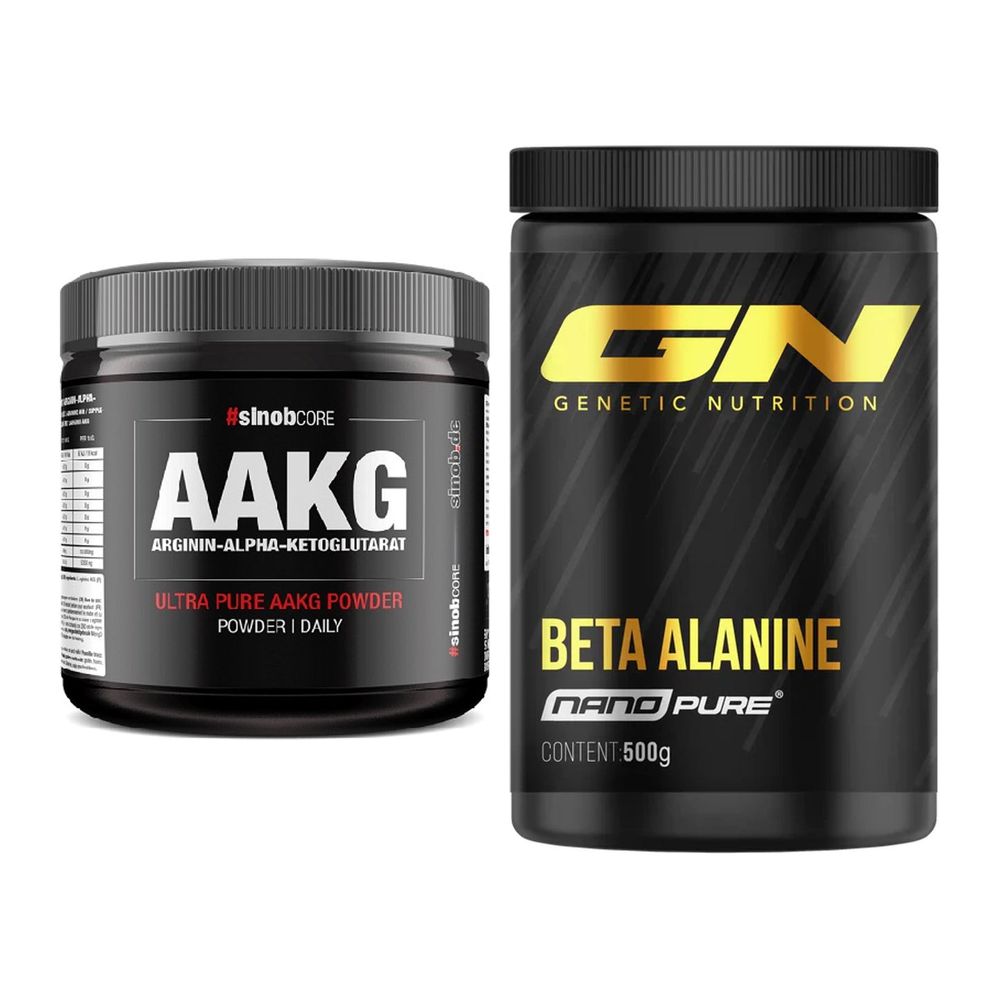 Pump-Set: Sinob Core Arginin AAKG Pulver + GN Nano Beta Alanine – alle enthaltenen Artikel