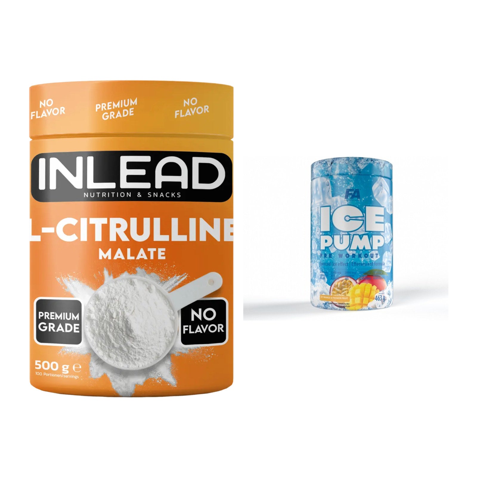 Pump-Set: INLEAD L-Citrullin Malat 2:1 + FA Nutrition ICE Pump – alle enthaltenen Artikel
