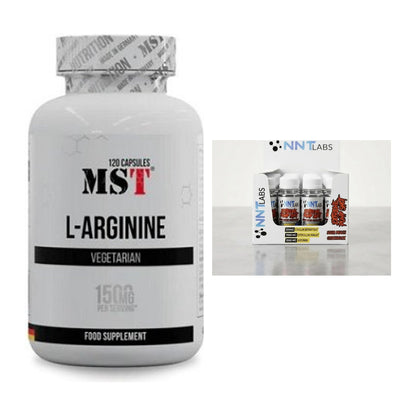 Pump-Set: MST L-Arginine 120 Kaps. + NNT Extreme Pump Shot 20x60ml – alle enthaltenen Artikel