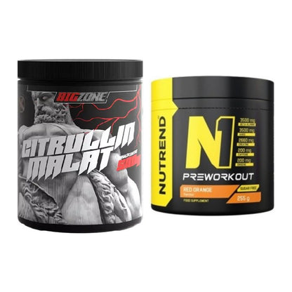 Pump-Set: Big Zone Citrullin Malat + Nutrend N1 Preworkout 255g NEU – alle enthaltenen Artikel