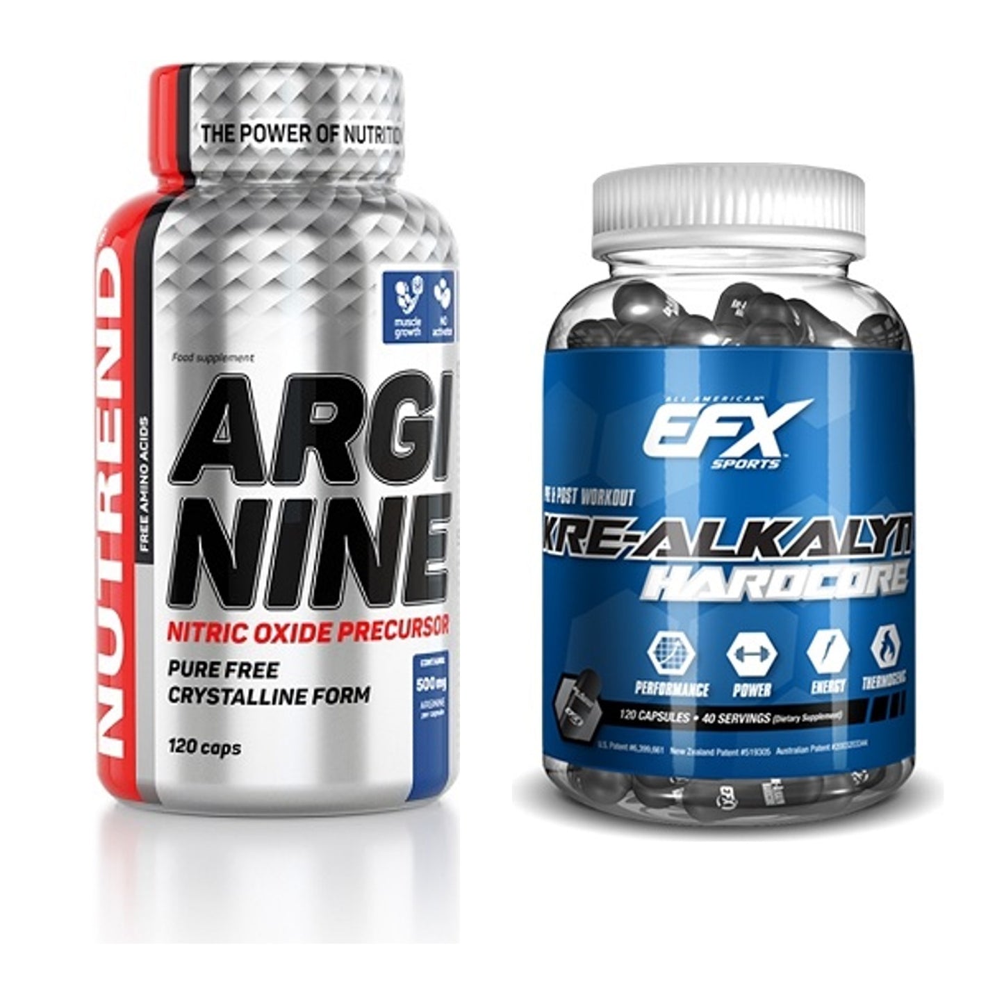 Pump-Set: Nutrend Arginine + EFX Kre-Alkalyn Hardcore – alle enthaltenen Artikel