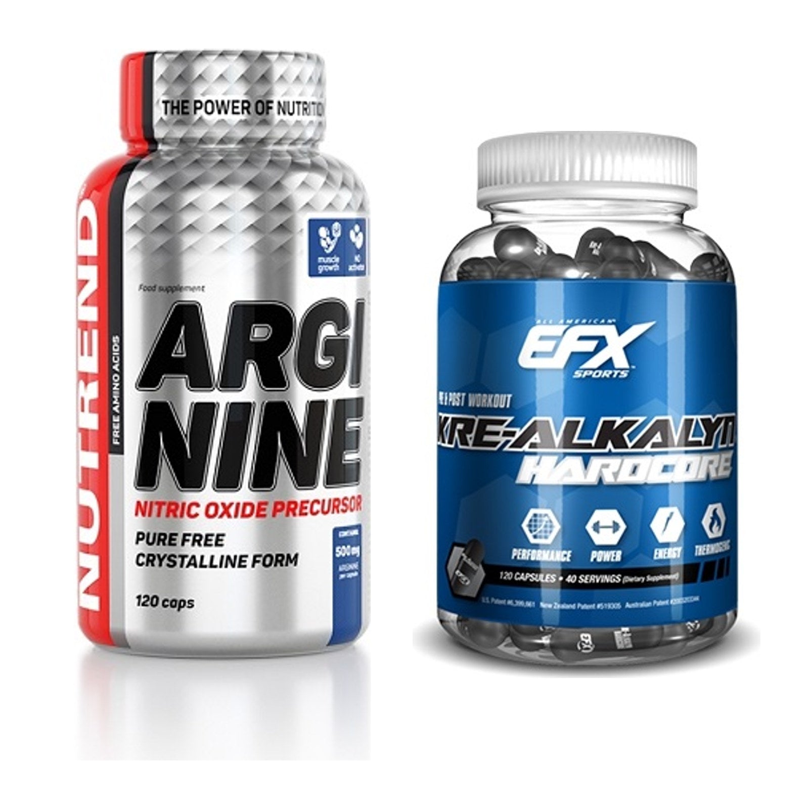 Pump-Set: Nutrend Arginine + EFX Kre-Alkalyn Hardcore – alle enthaltenen Artikel