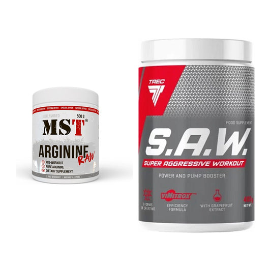 Pump-Set: MST Arginine RAW + Trec Nutrition SAW Booster – alle enthaltenen Artikel