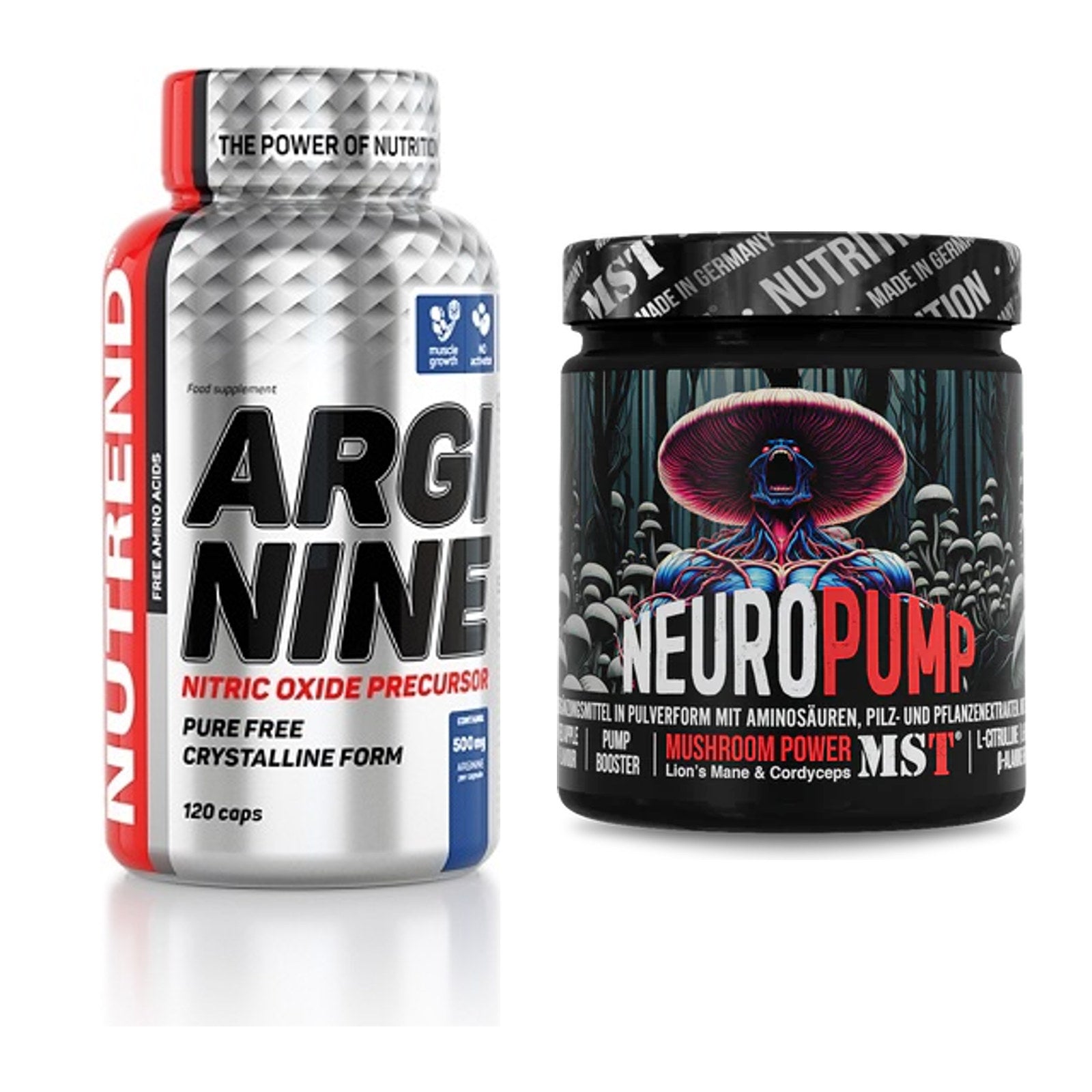 Pump-Set: Nutrend Arginine + MST NeuroPump – alle enthaltenen Artikel
