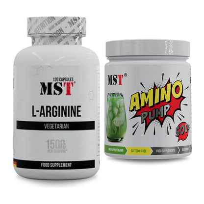 Pump-Set: MST L-Arginine 120 Kaps. + MST Amino Pump (flavoured) – alle enthaltenen Artikel