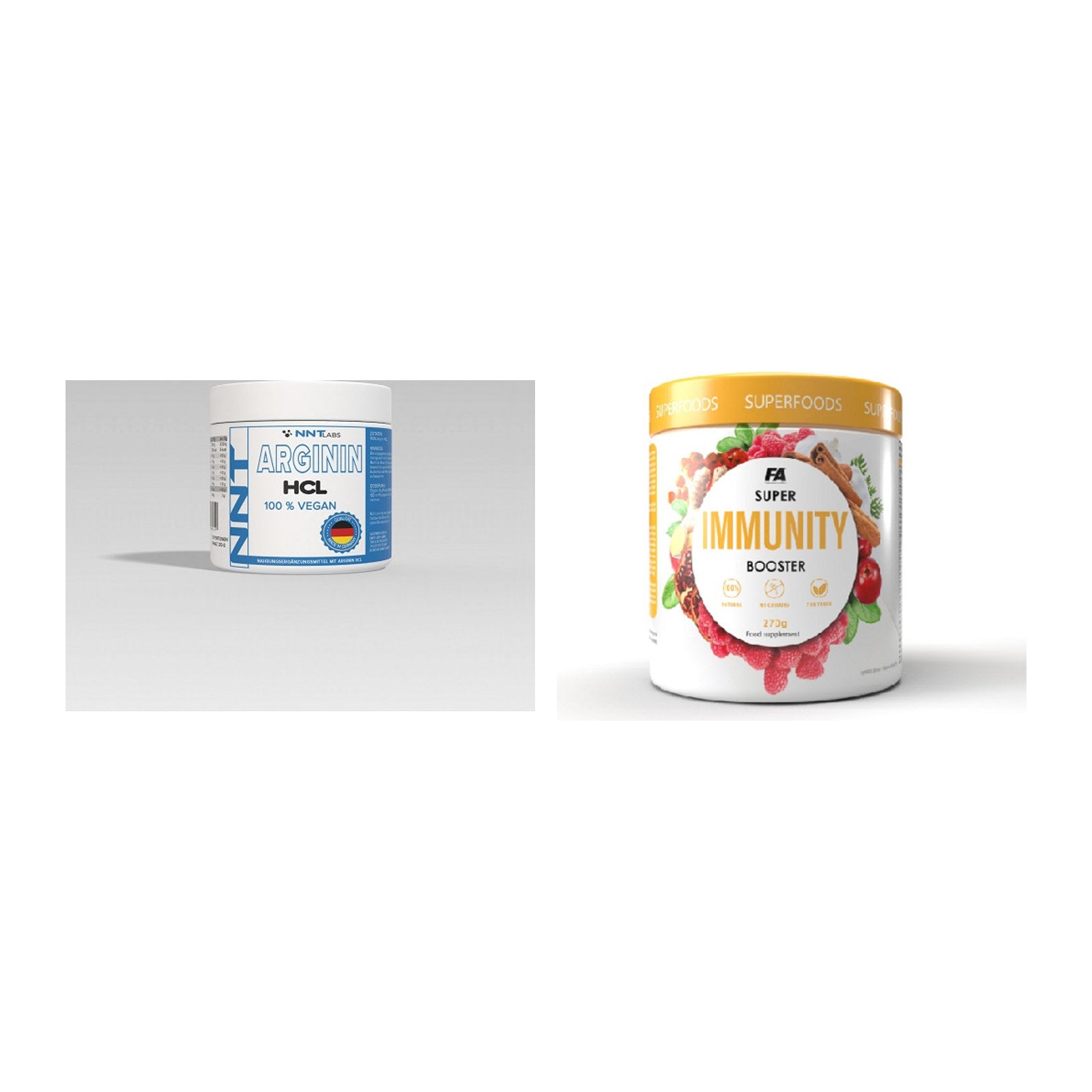 Pump-Set: NNT Arginin + FA Nutrition Wellnes Line Super – alle enthaltenen Artikel