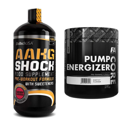 Pump-Set: BioTech AAKG Shock Extreme + FA Nutrition Core Pump – alle enthaltenen Artikel