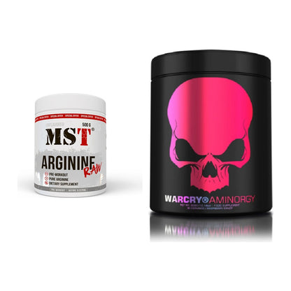 Pump-Set: MST Arginine RAW + Genius Nutrition Warcry AminoRGY – alle enthaltenen Artikel