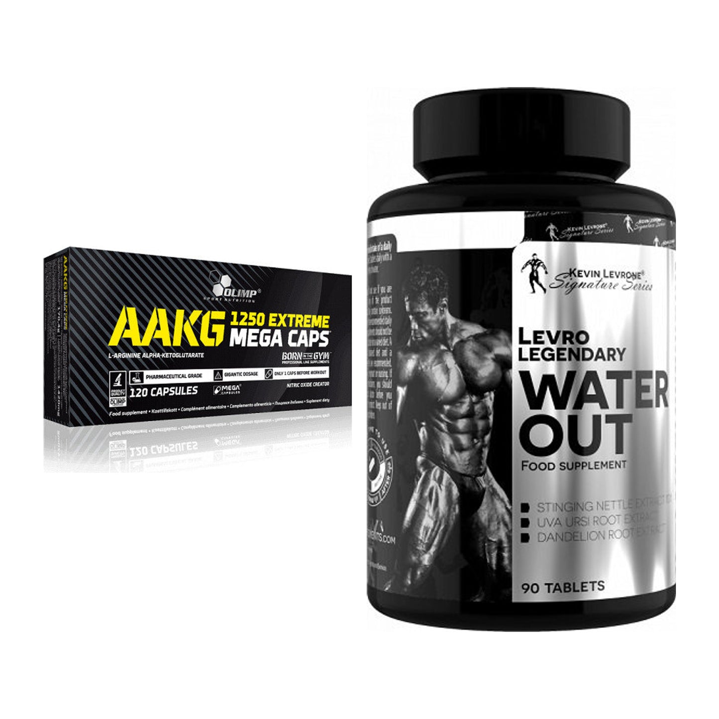 Pump-Set: Olimp AAKG Extreme Mega Caps + Kevin Levrone LevroLegendary – alle enthaltenen Artikel